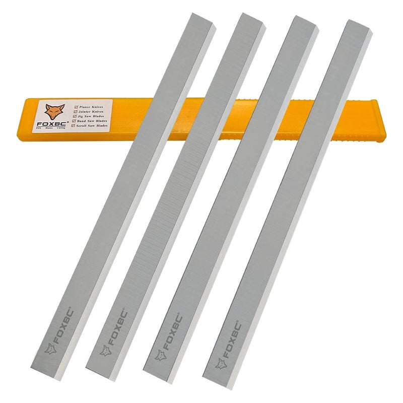 FOXBC 20 Inch Planer Blades 20" x 1" x 1/8" for Grizzly G9967 G9740 G1033 G0454, Jet 208, Woodstock D3097, Powermatic 209, Delta DC-580, DJ-20, Shop Fox W1754 Planer - Set of 4 - Image 1